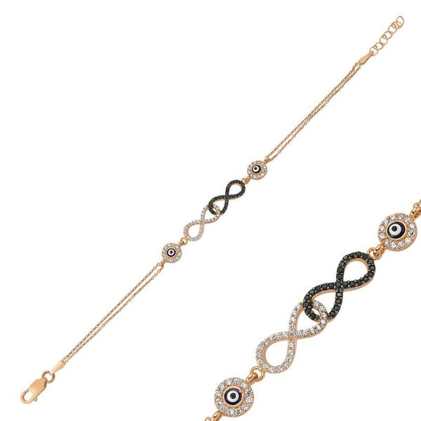 

merve silver 925 sterling you i silver lady bracelet, Golden;silver