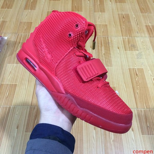 

high qualtiy kanye west ii 2 red october men s basketball shoes sport footwear trainers shoes size eur 40-46 ing
