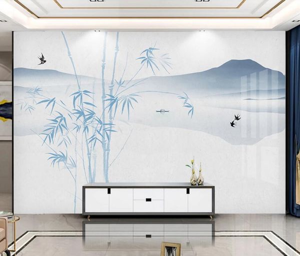 

ainyoousem new chinese zen ink painting landscape background wall papier peint papel de parede wallpaper 3d wallpaper stickers