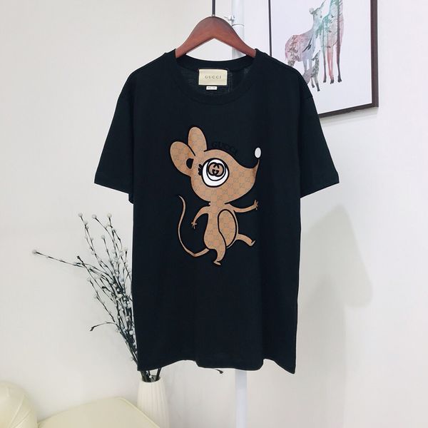 

italy 20ss printed wild counter early spring new classic letter logo hand-printed men's t-shirt high quality, White;black