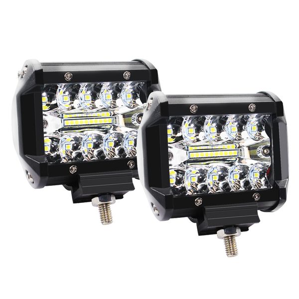 

2pcs 4inch 200w cree led work light bar pods flush mount combo driving lamp 12v