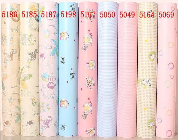 

new pvc self-adhesive wall paper bedroom school dormitory children's room cartoon girl waterproof wallpaper living room renovation 90cm