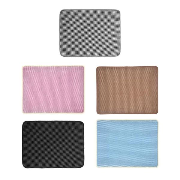 

xs/s/m/l waterproof pet cat litter mat eva double layer cat litter trapping pets mat pad non-slip pet floor