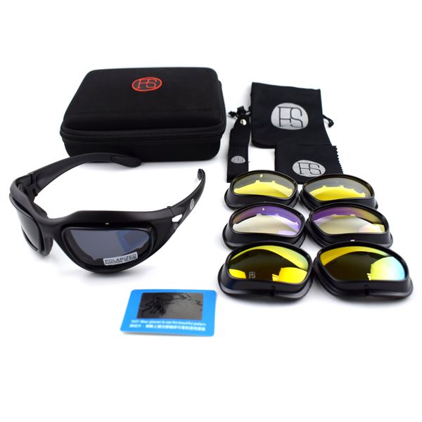 

hunting shooting sunglasses x7 c5 tactical goggles military army glasses polarized sport hiking sunglasses 4 lens