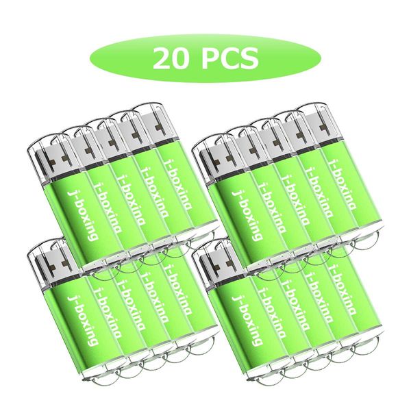 Bilgisayar Dizüstü Tablet Macbook için Yeşil toplu 20pcs Dikdörtgen USB Flash Sürücü 256 MB Flaş Pen Drive Yüksek Hızlı Thumb Memory Stick Depolama