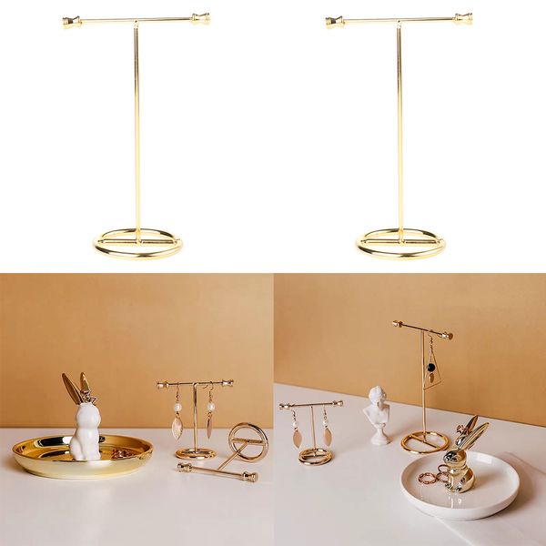 

2pcs chic jewelry display stand earring holder rack jewelry display stands, Black;white