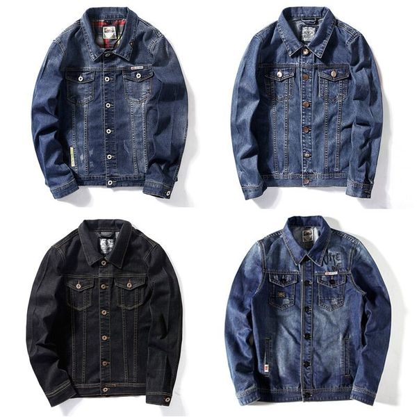 

men's slim denim jacket 2020 autumn new classic style fashion casual black blue jeans jacket and coats male brand clothes, Black;brown
