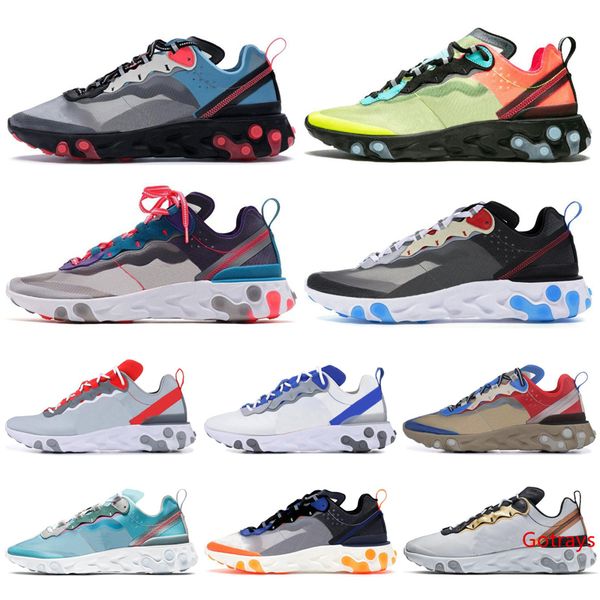

2019 react element 87 55 men women running shoes anthracite light bone triple black white red orbit fashion mens trainers sports sneaker