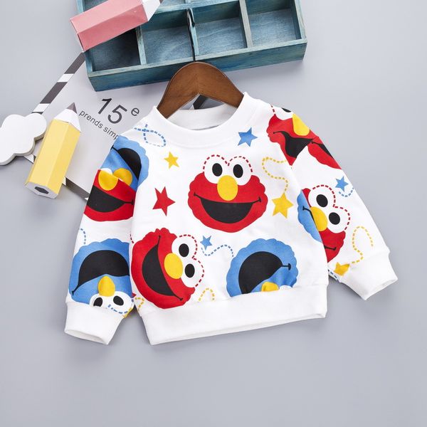 

2020 new fashion children's cartoon long-sleeved sweater wild korean star girl coat direct foreign trade spring and autumn sweat, Black
