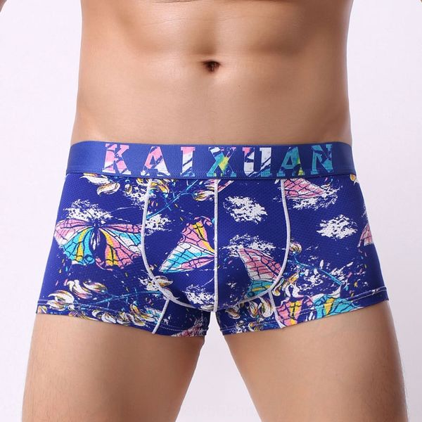 

men's ice silk hollow breathable mesh boxer men's ice silk hollow breathable underwear mesh boxer underwear, Black;white