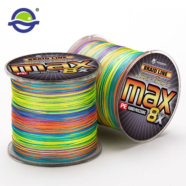 

500m 8x braided fishing line wear-resistant japan multifilament 8 strands super smooth fishing rope 1 meter 1 color 20 to 100lb