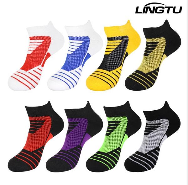

summer elite basketball socks sweat-absorbent non-slip sports boat socks, Black