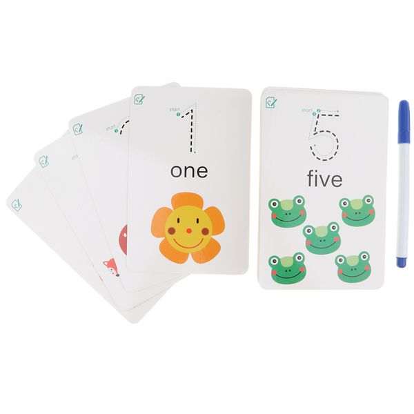 

baby early learning toy handwriting cognition cards pencil set - numbers