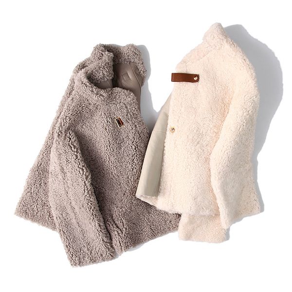 

real fur coat women winter coat women sheep shearing wool jacket two side wear abrigos mujer invierno 2020 2c909w1504 yy674, Black
