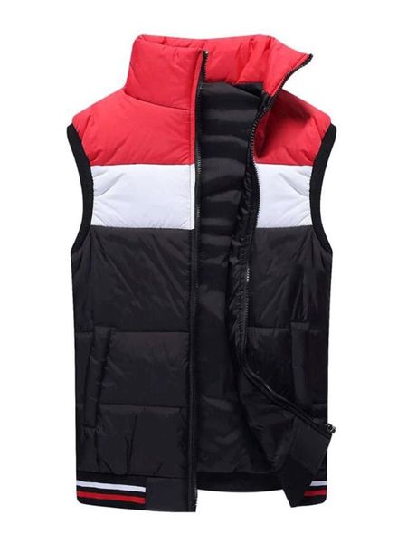 

2020 мужчины хлопок ma3 jia3 подростки воротник полоса мозаика цвет хлопок жилет, Black;white