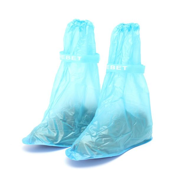 

1pair pvc reusable waterproof shoes covers, anti slip high boots shoe cover rain snow motorcycle bike electric scooter, White;pink