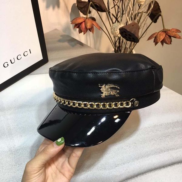 

2019 designer hats luxury designer hats military hats trendy versatile canvas and leather production fashion logo distribution box 124, Blue;gray