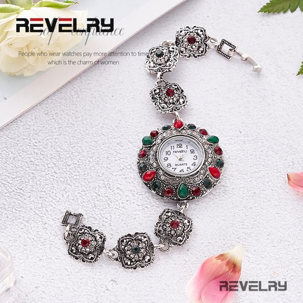 

revelry woman quartz watches fashion casual ladies bracelet watch luxury crystal diamond wristwatch for women relogios feminino, Slivery;brown