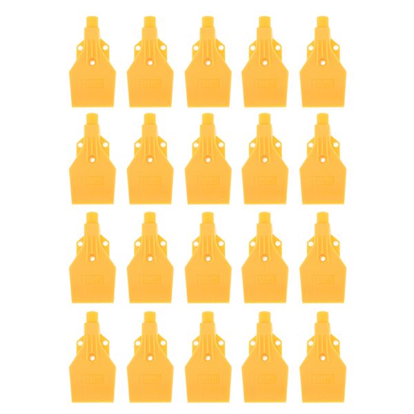 

20pcs 1/4" thread flat wind jet air blowing nozzle spray 3 holes yellow