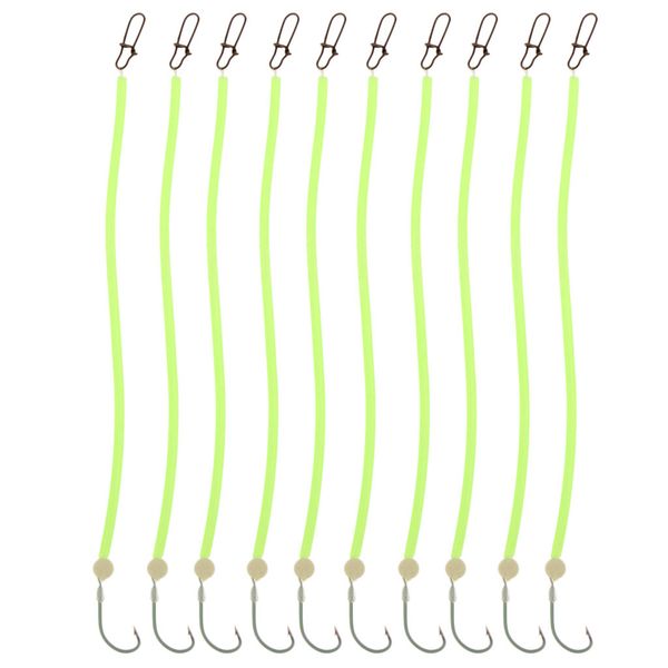 

10x fishing ready tied chod rigs w/ snap & luminous tube hook