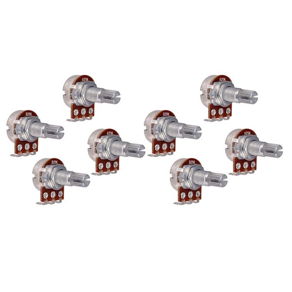 

8x guitar potentiometer audio pots a25k b25k replacement for electric guitar