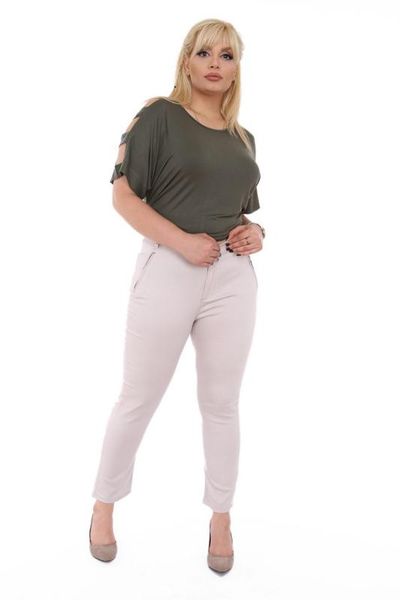 

women pants new season office casual stylish fashion lycra casual 2020 plus size zipper decorated high bel pants made in turkey, Blue