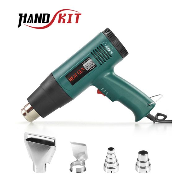 

handskit digital heat gun 1800w 220v eu plug electric air gun with 4pcs heater nozzle thermoregulator shrink wrapping tools