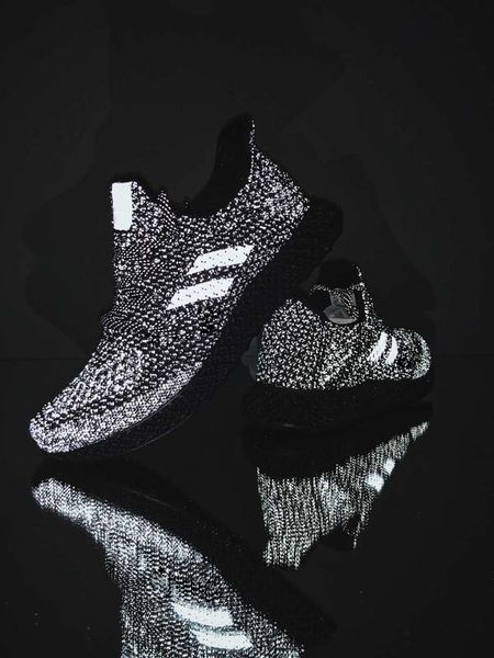 

with box)futurecraft 4d print sneaker men 3m reflective black static running shoes