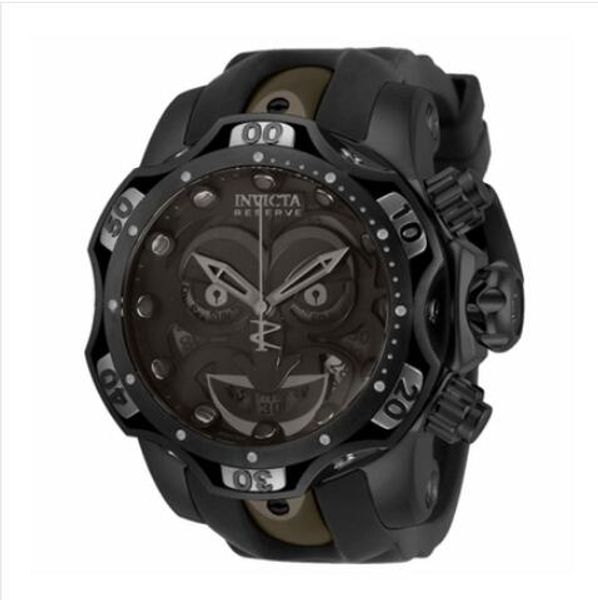 

invicta reserve model - 30062 dc comics joker venom limited edition swiss quartz chronograp silicone belt quartz watch, Slivery;brown