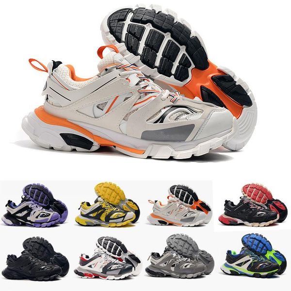 

luxury designer track release 3.0 tess s paris triple s sneakers clear sole mens designer shoes for women men sneakers trainers baskets, Black