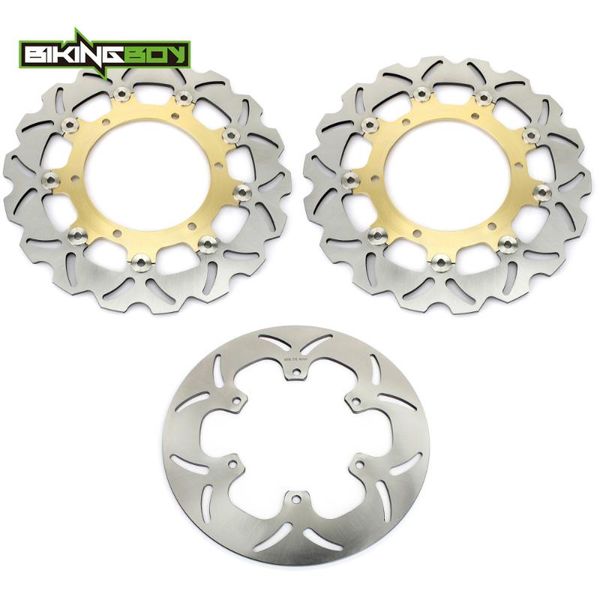 

bikingboy front rear brake discs disks rotors for fjr1300 01 02 03 fjr 1300 2001 2002 2003 vmx 1200 v-max 1993-2007