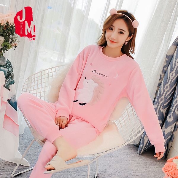 

sleepwear set long sleeve pijamas women winter coral fleeceÂ pajama set women print pyjamas plus size flannel  l xl xxl, Black;red