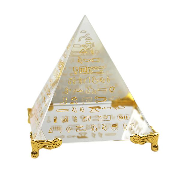 

decorative objects & figurines hieroglyphs pyramid crystal feng shui stone yoga energy healing ornament living room decoration
