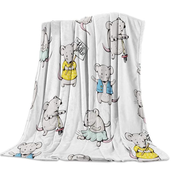 

personalized blanket home textile mouse scooter skirt flannel weighted blanket warm soft throw sofa bed travel blankets