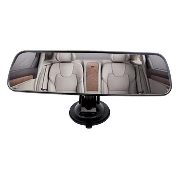 

1 pc universal car rear view mirror suction cup wide angle interior rearview mirror large vision flat rearview car