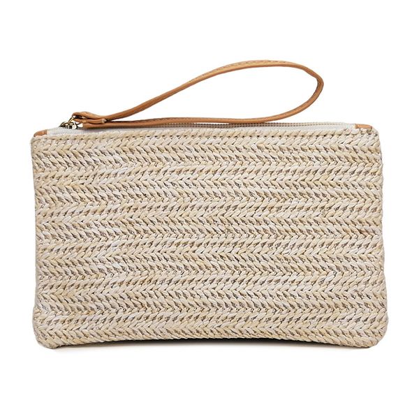 

women straw handbag portable travel bohemian clutch packet summer beach weaving hand pouch casual female shoulder bag