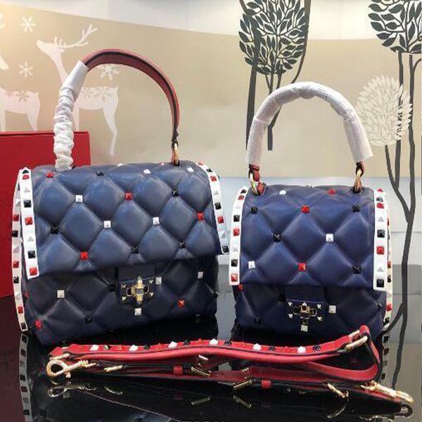 

2020 горячие моды классический женщины дизайнер роскошные алмазные lattice заклепки сумки на ремне сумки конструктора леди ремешок crossbody