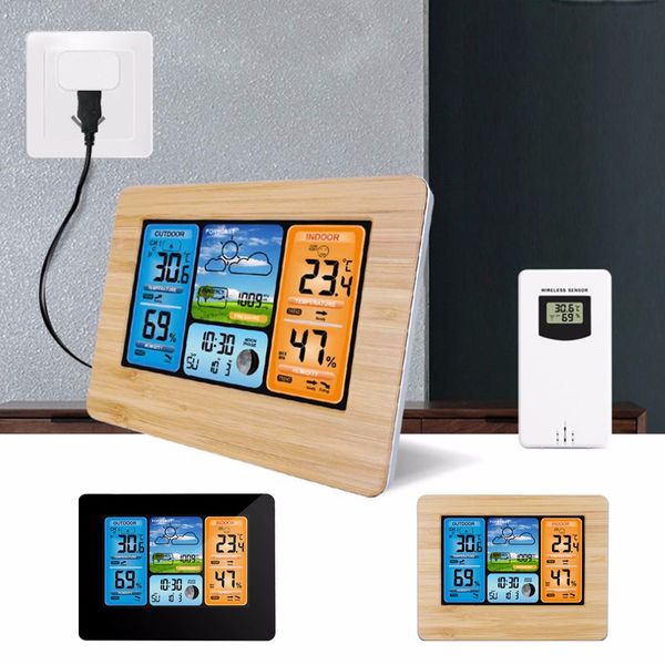 

lcd digital temperature meter alarm clock home colorful digital weather station weather station forecast lcd display alarm clock