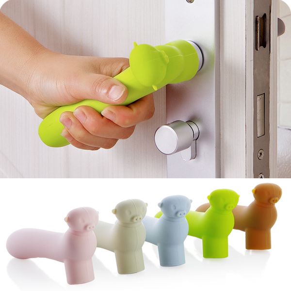 

silicone sleeve room door handle cartoon baby crash protection suite door pull handle gloves protector home accessories