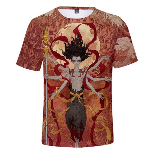 

new t-shirt clothing witch anime fashion 3d brand casual summer printing man woman short round sleeves o-neck polyester, White;black