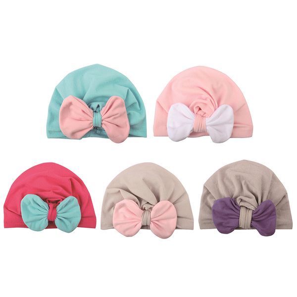 

lovely baby hat bowknot baby girl hat cotton newborn hats beanie caps infant toddler caps bonnet pgraphy accessories, Yellow