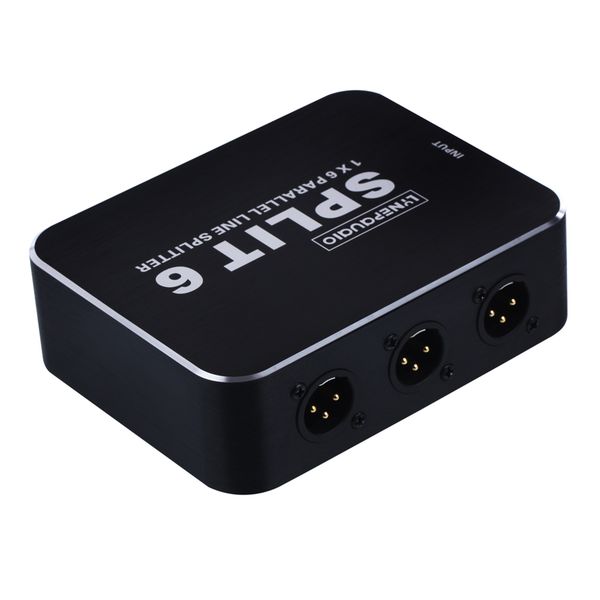 

xlr сплиттер 6 уровень сигнала splitter стереодинамики оборудование студии black