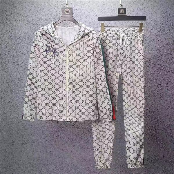 

men's tracksuits sweatshirts suits luxury sports suit men hoodies jackets coat mens medusa sportswear sweatshirt tracksuit jacket sets1, Gray