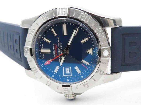 

men's mechanical 42mm cal.2836 movement gf factory gmt blue dial v2 edition blue rubber automatic gmt uni-directional bezel watches, Slivery;brown