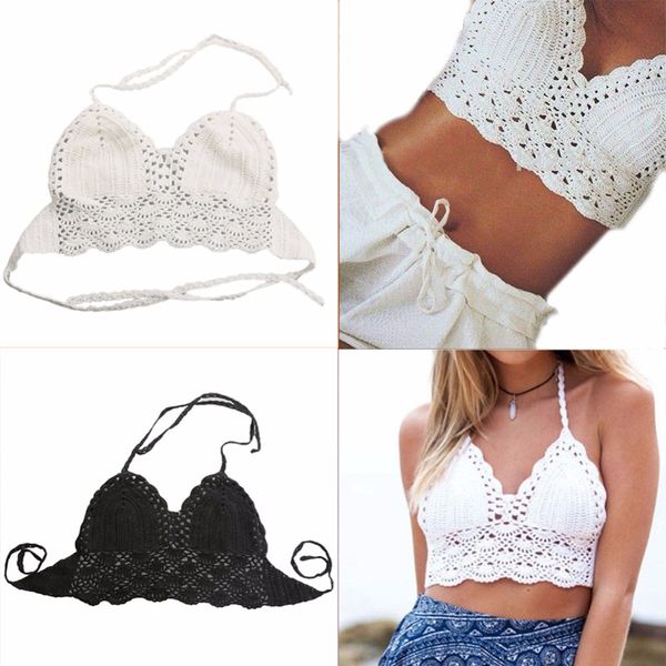 

women bikini handmade swimwear crochet beach swimsuit cover up knitted