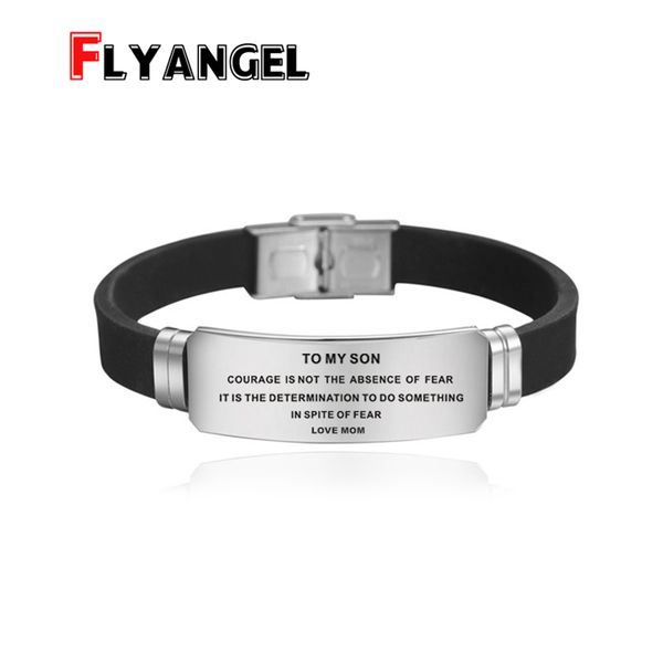 

adjustable fashion engraved bracelet mom and dad give gifts to their son presonalized stainless steel bracelet accessories, Golden;silver