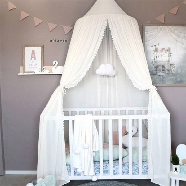 

kids baby bed canopy bedcover mosquito net curtain bedding dome tent cotton