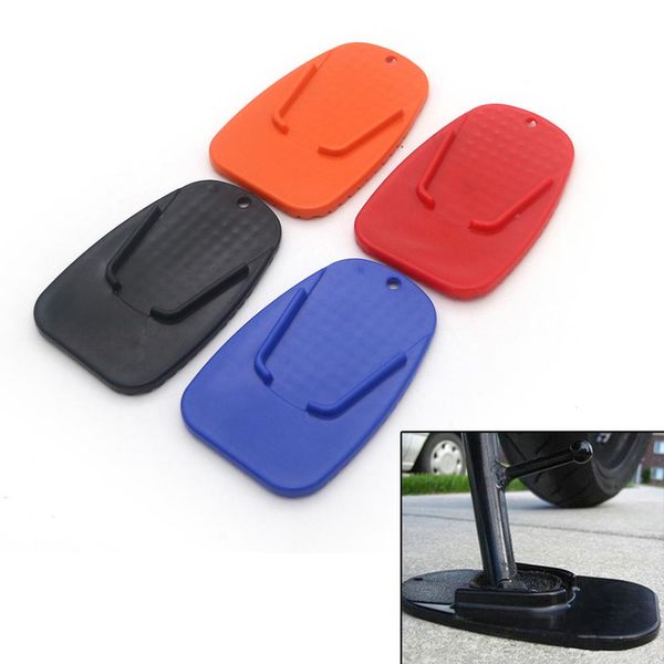 

universal 5pcs black/red/orange/blue side kickstand plate base bike biker kick parking stand support pad for