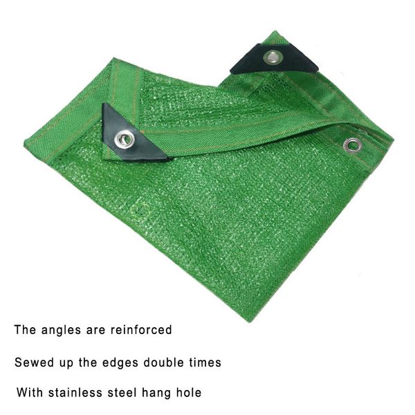 

various size green sun shelter with hang hole for camping garden greenhouse car roof shade cover canopy cloth six needles dense