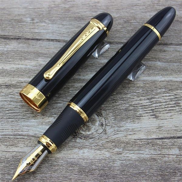 

luxury fountain pen full metal golden clip writing signing calligraphy ink pen offfice stationary supplies 03813